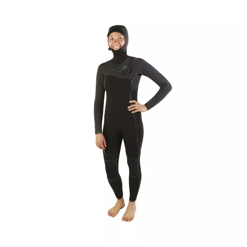 Soöruz - GURU+ Hood  WOMEN - Fullsuit 6/5/4 Chest Zip Winter 2022 OYSTERPRENE