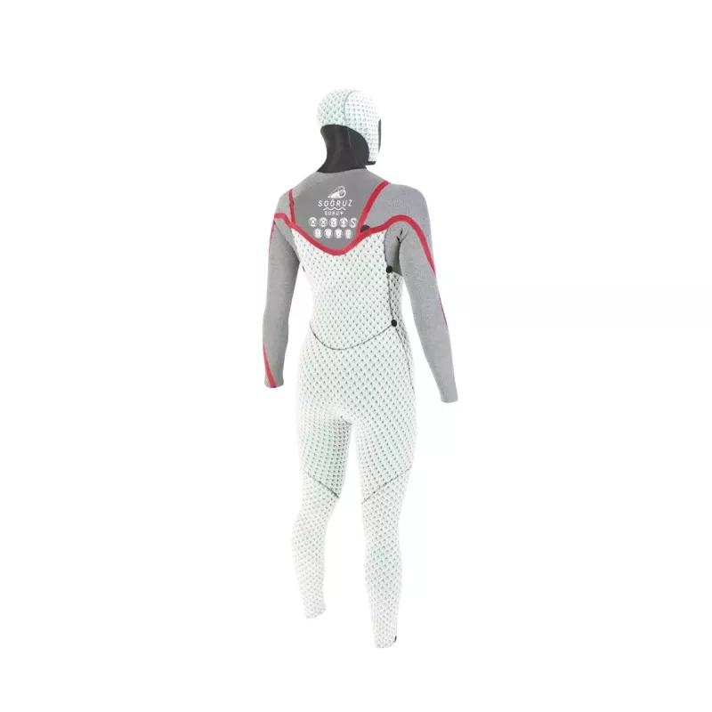 Soöruz - GURU+ Hood  WOMEN - Fullsuit 6/5/4 Chest Zip Winter 2022 OYSTERPRENE
